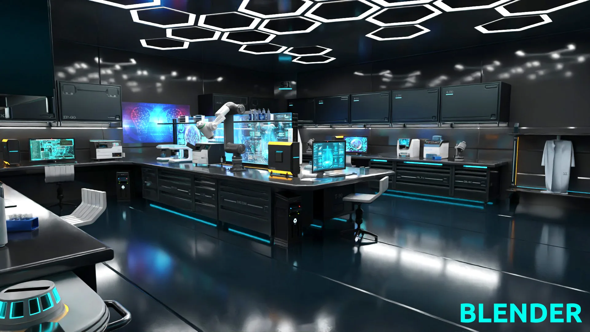 Sci Fi Interior laboratory