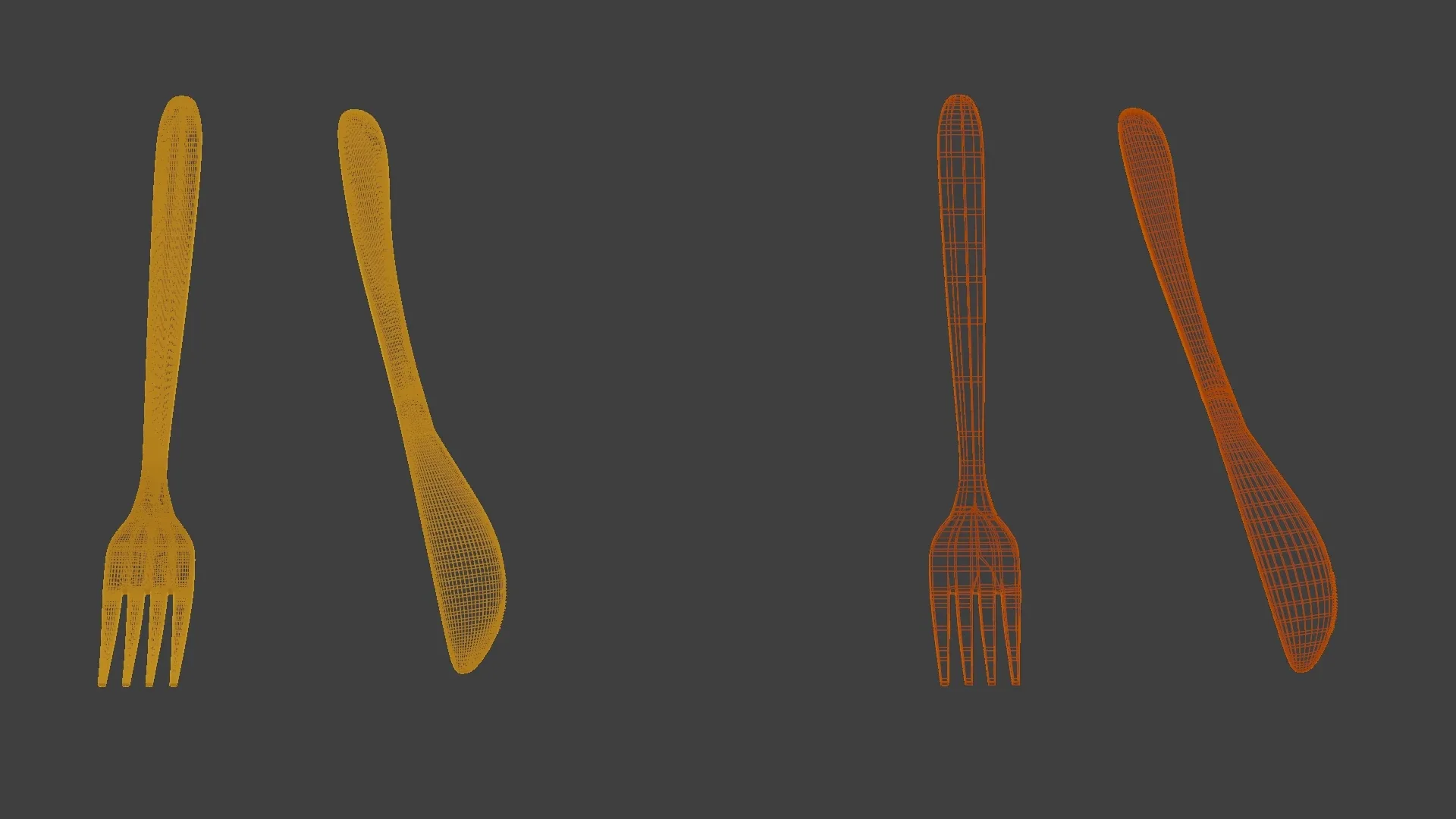 Knife And Fork 3D Model