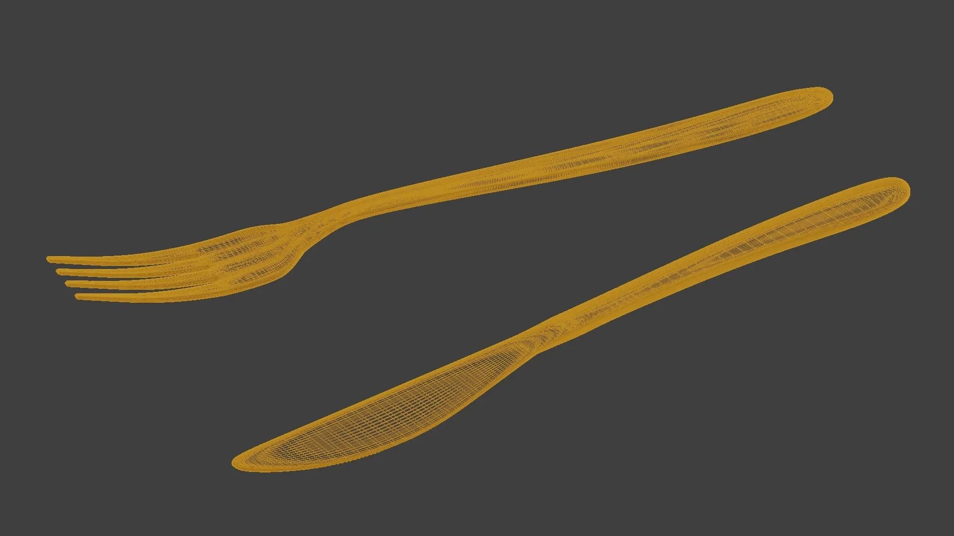 Knife And Fork 3D Model