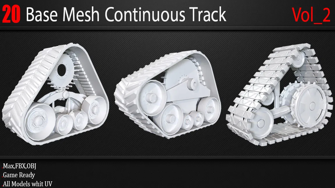 20 Base Mesh Continuous Track _ Vol 02 (Game Ready)