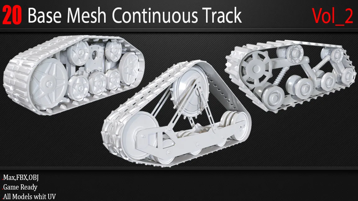 20 Base Mesh Continuous Track _ Vol 02 (Game Ready)