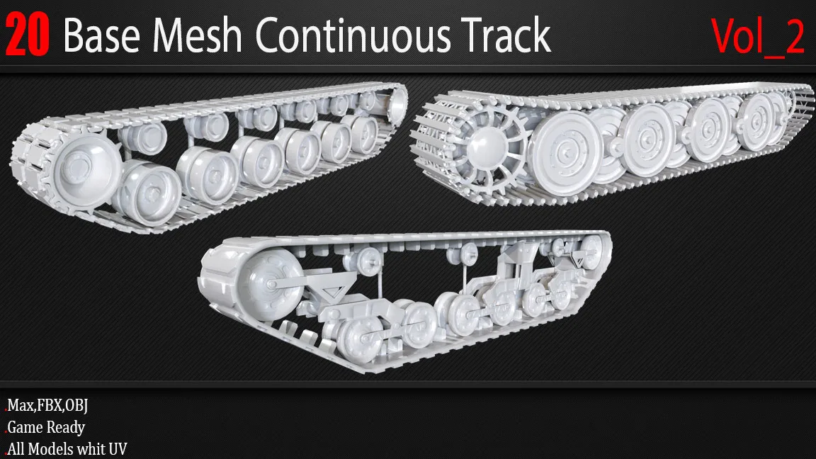 20 Base Mesh Continuous Track _ Vol 02 (Game Ready)