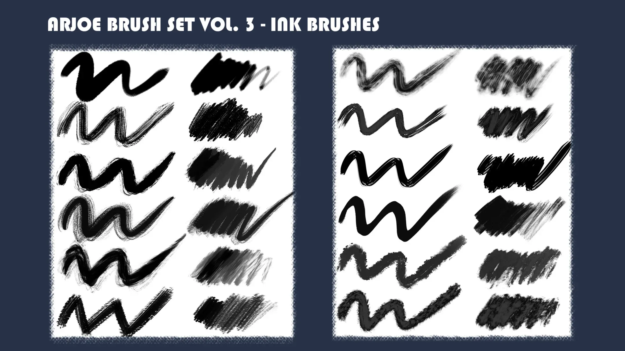 Arjoe Brush Set VOL. 3 INK brushes for PROCREATE