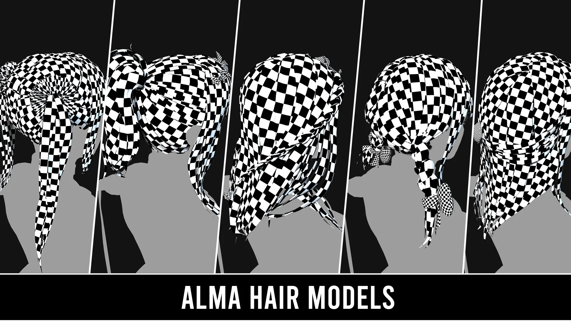 29 Hair Models | Quad Topology + UV's | With Accessories