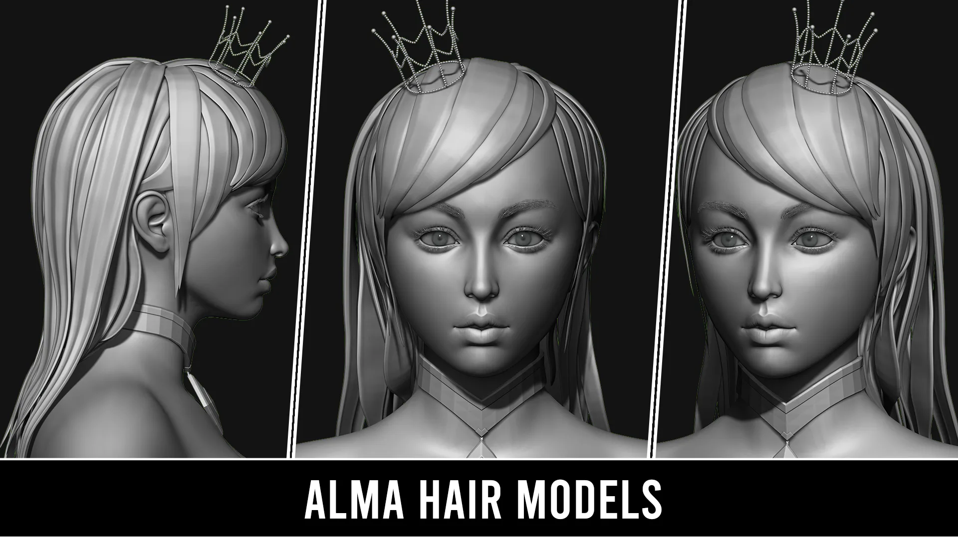 29 Hair Models | Quad Topology + UV's | With Accessories