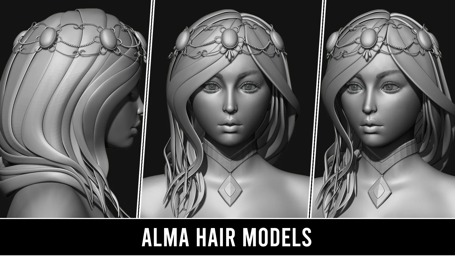 29 Hair Models | Quad Topology + UV's | With Accessories