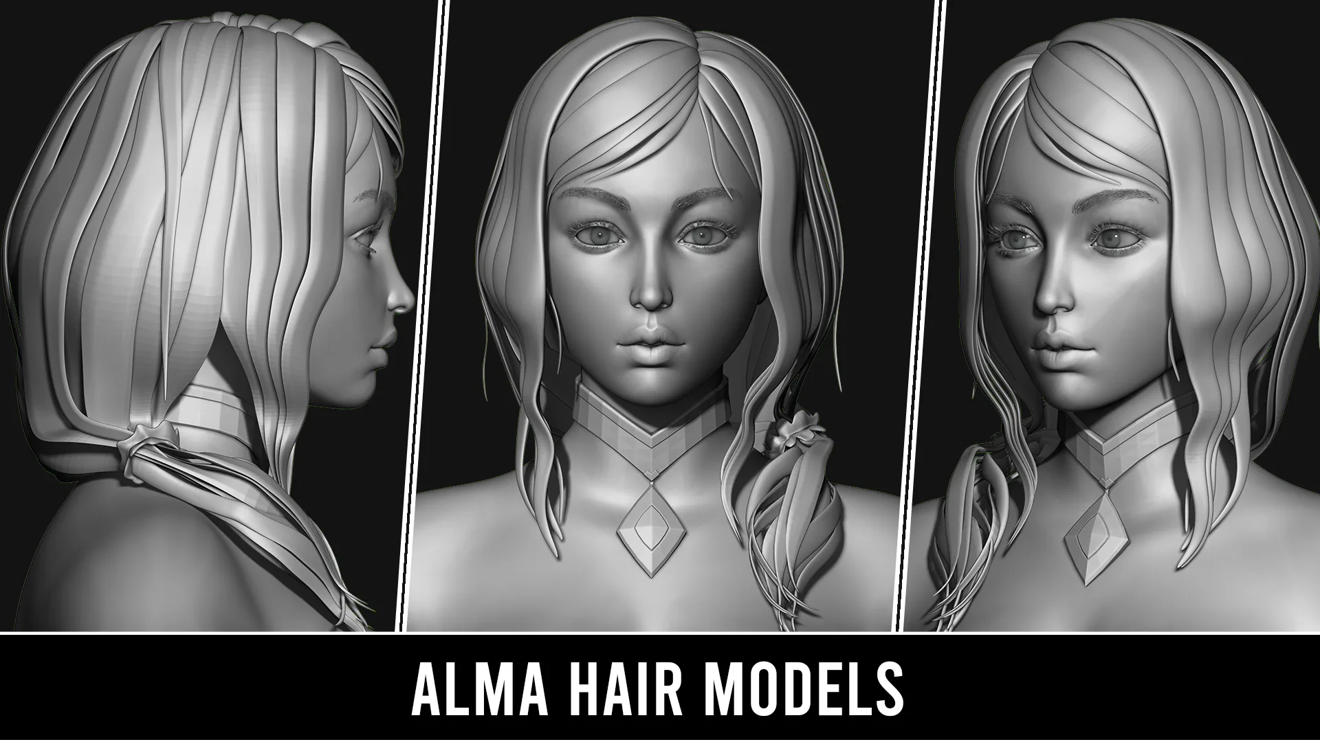 29 Hair Models | Quad Topology + UV's | With Accessories