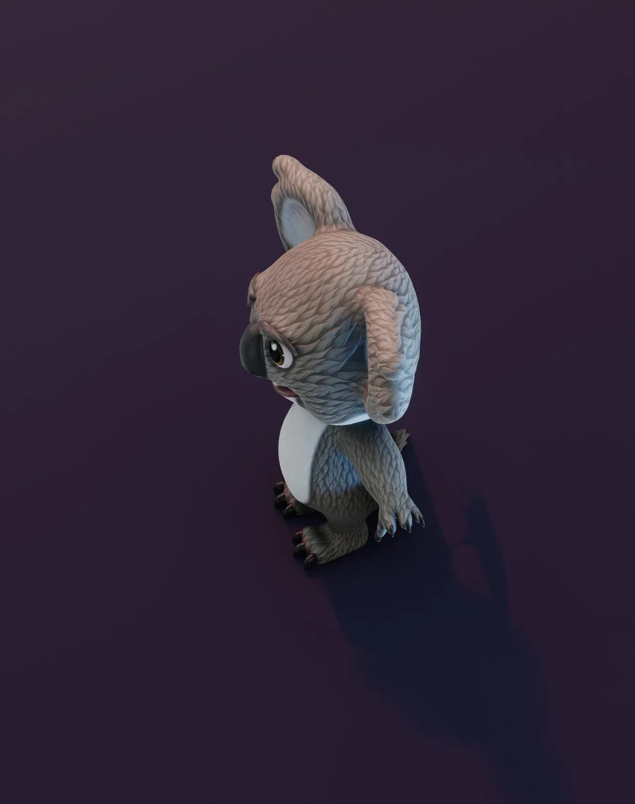 Cartoon Koala Animated 3D Model