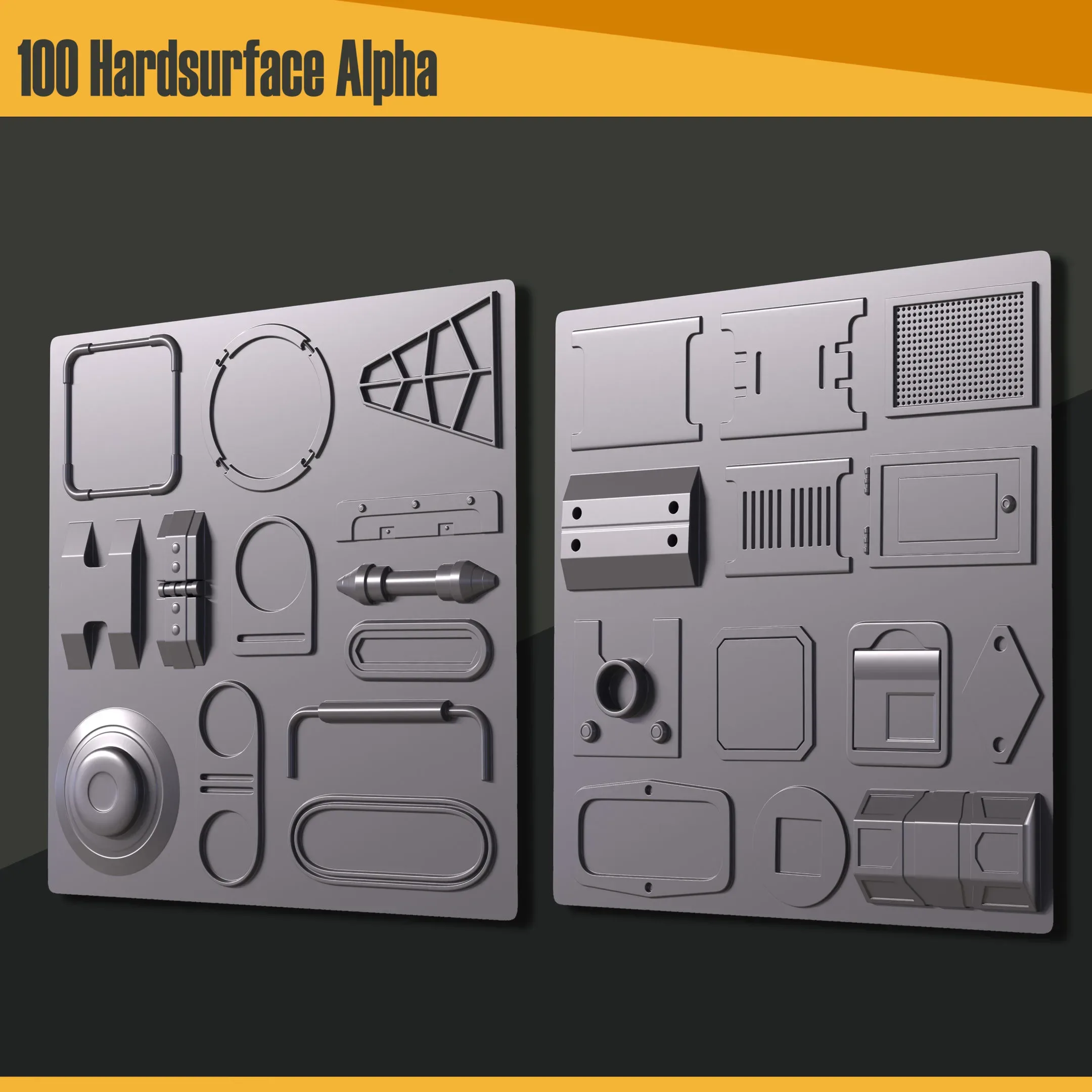 100 Hardsurface Alpha