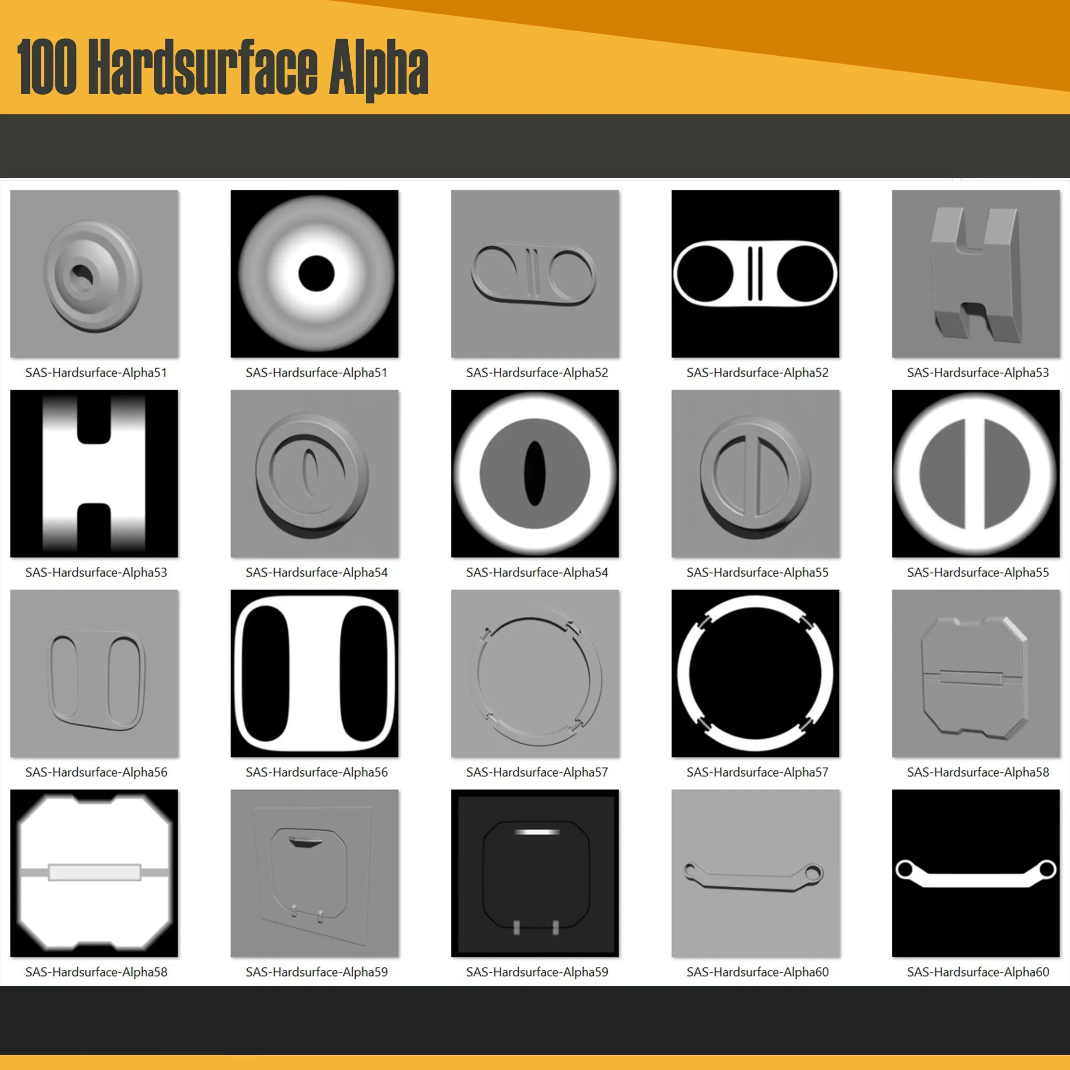 100 Hardsurface Alpha