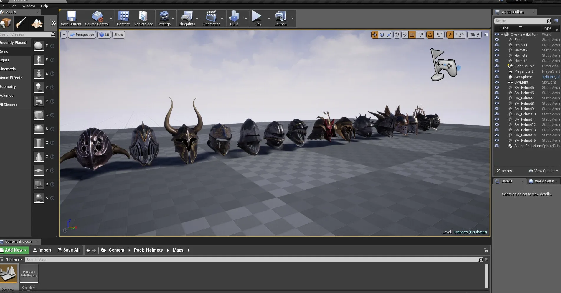 15 Helmets Game Ready