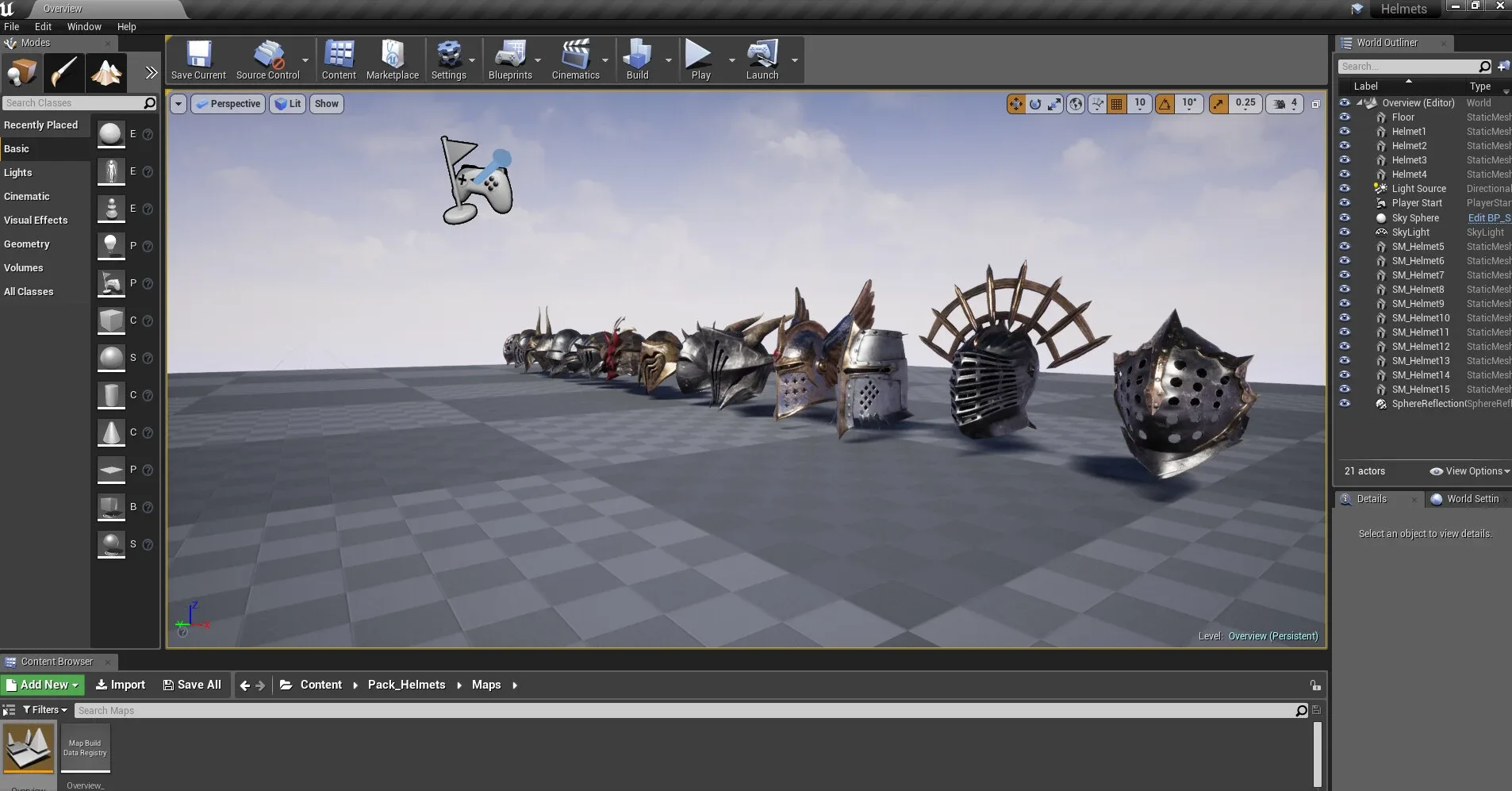 15 Helmets Game Ready