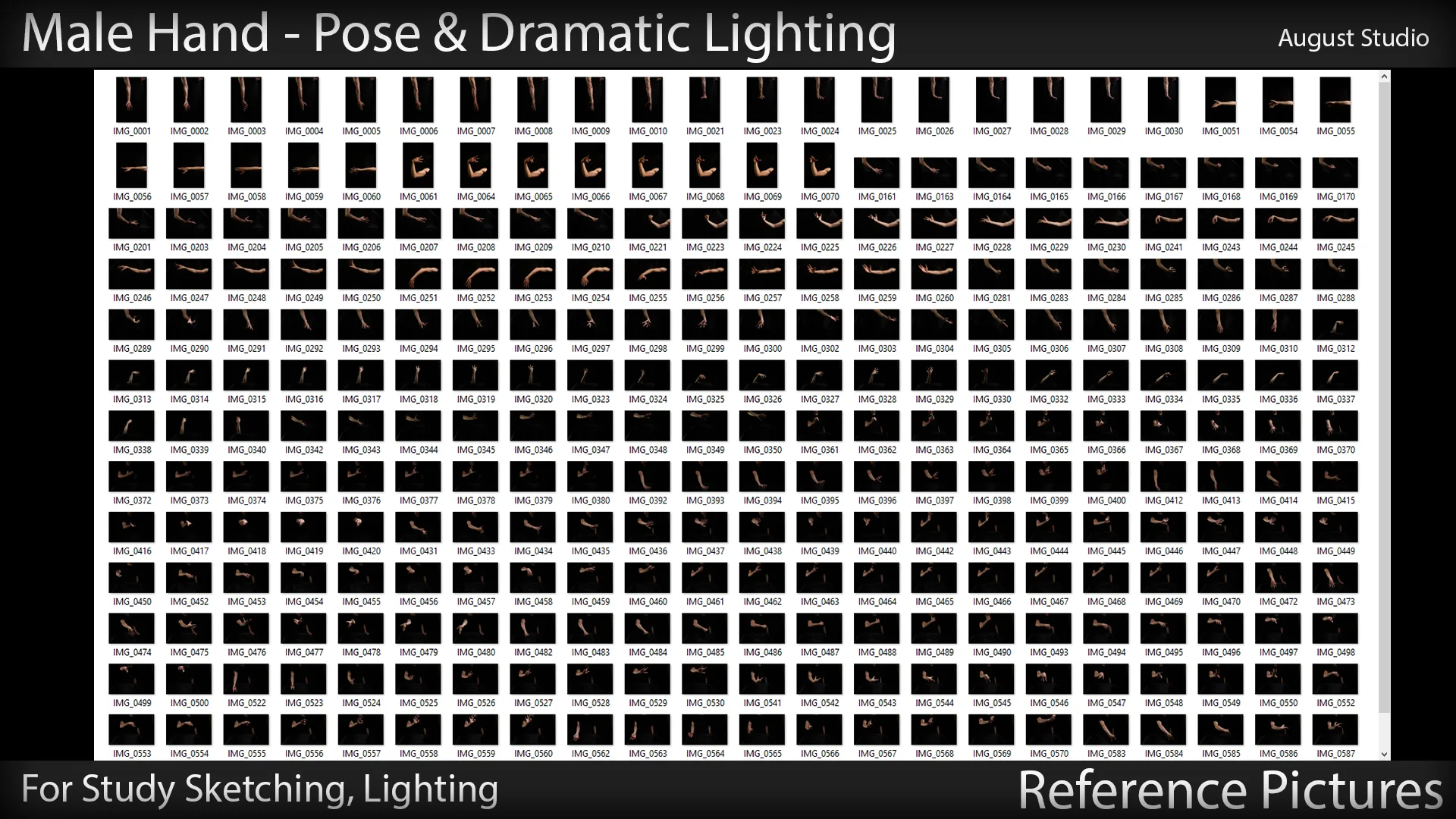 Male Hand - Pose & Lighting - Vol1 - Reference Pictures