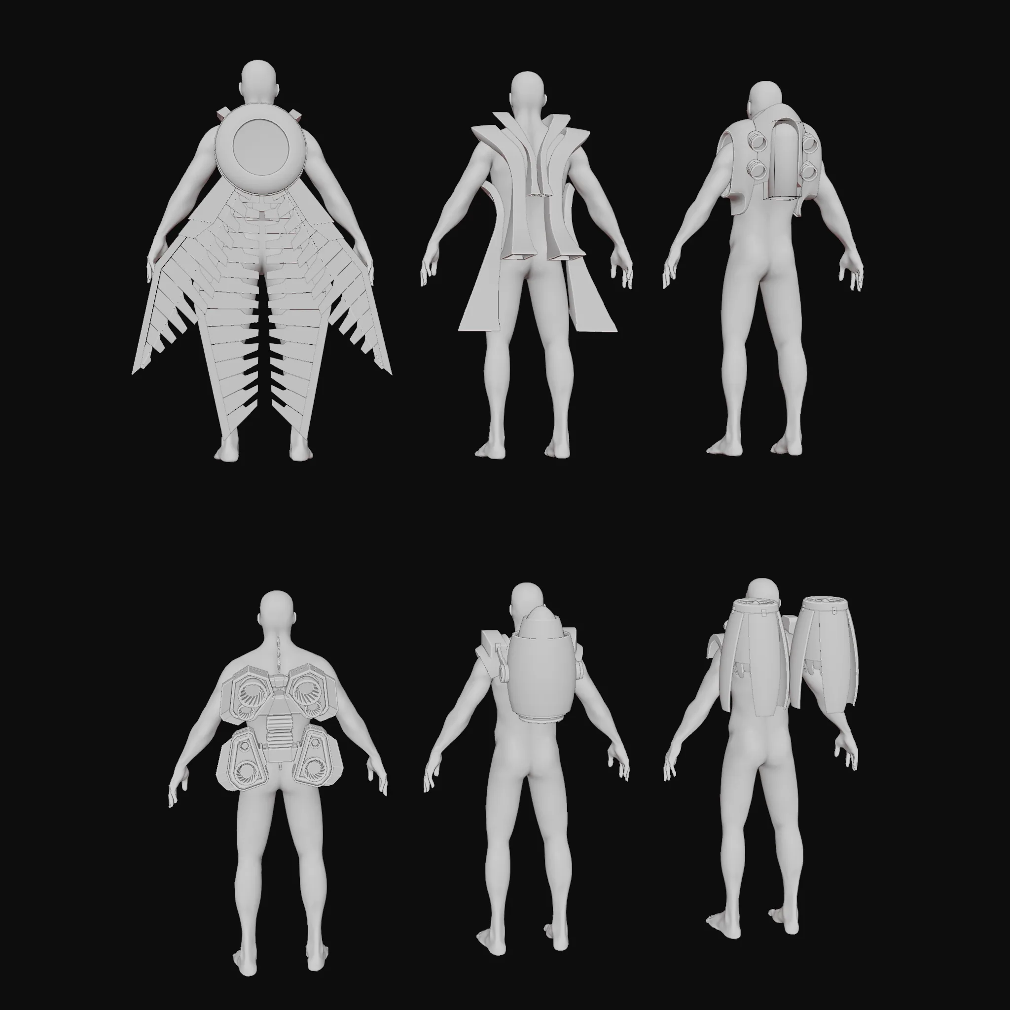 20 Jetpacks Base Mesh Collection - Vol. 02