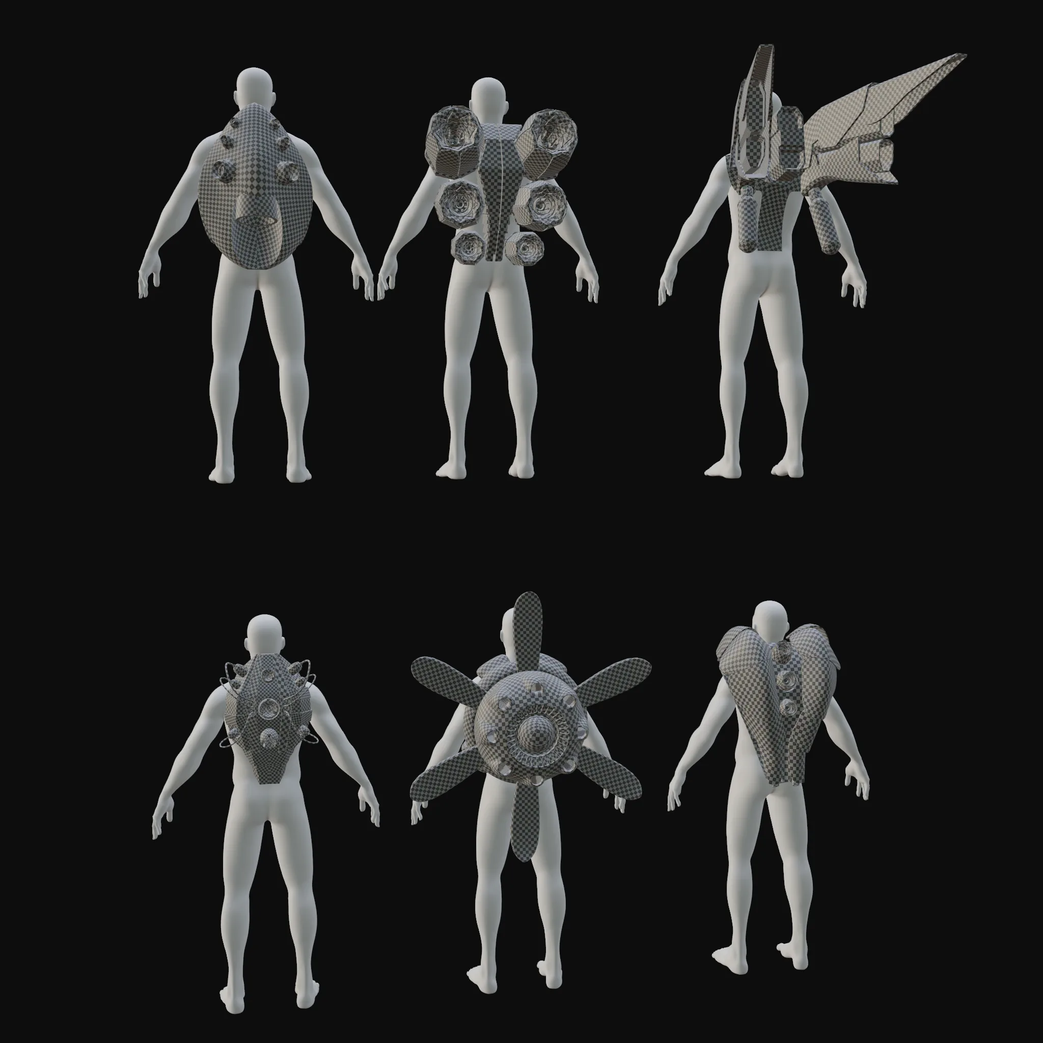 20 Jetpacks Base Mesh Collection - Vol. 02