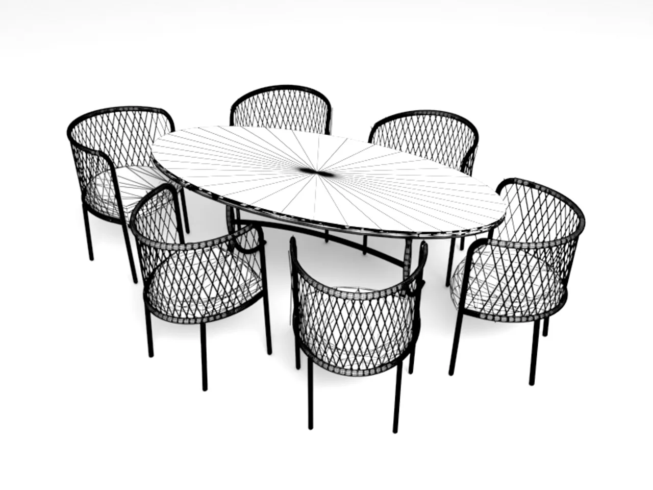 Bamboo Dining Table Set