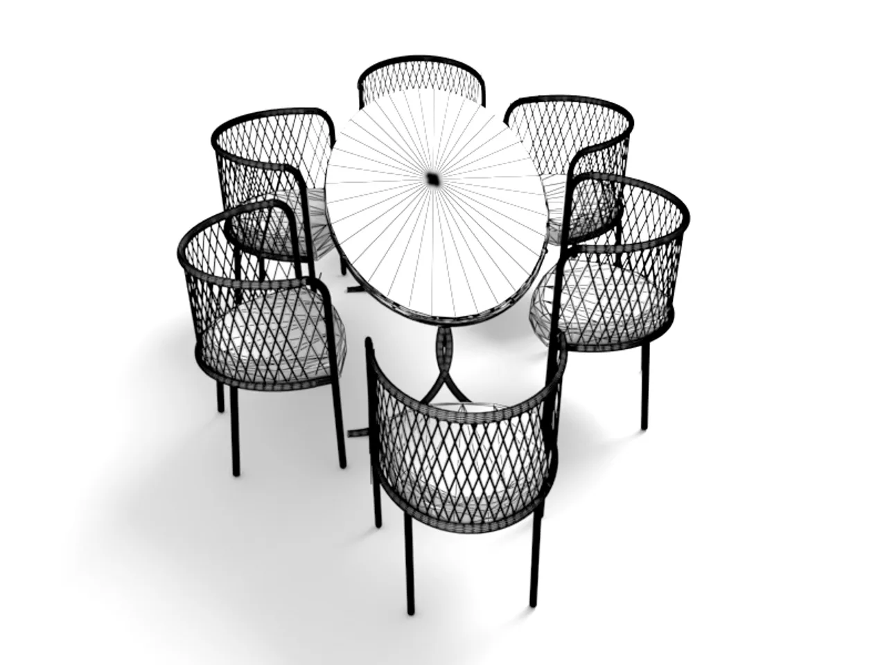 Bamboo Dining Table Set