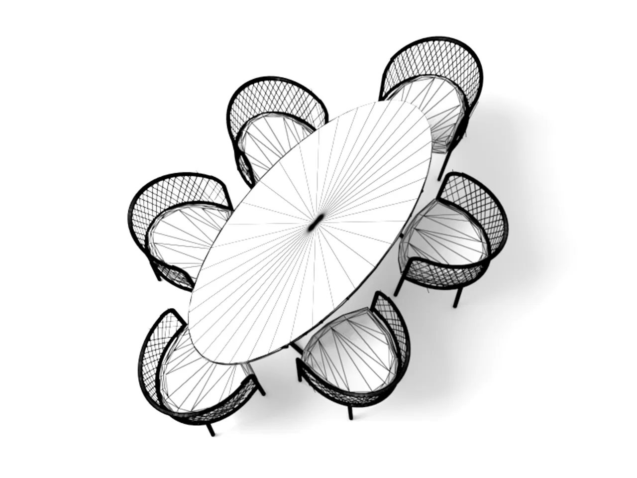 Bamboo Dining Table Set