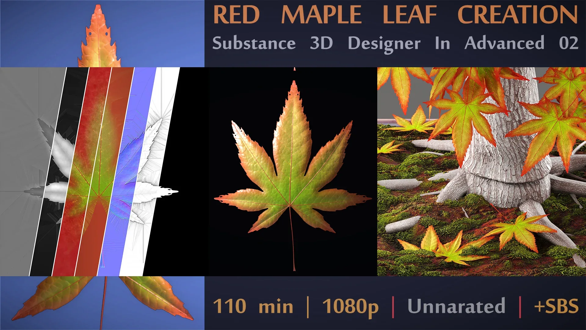 Red Maple Leaf Creation Tutorial | Substance Designer In Advanced 02