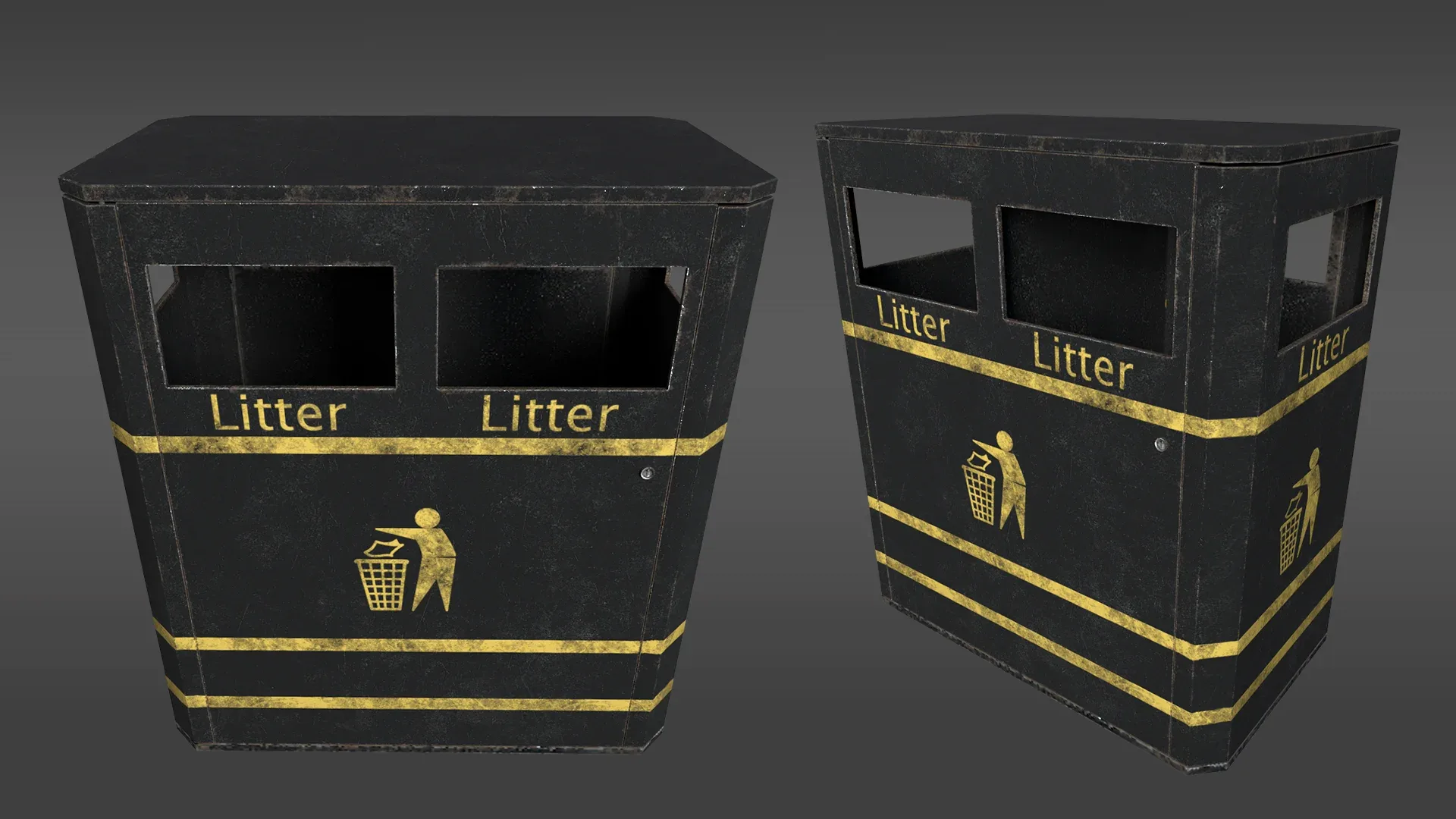 Derby E Double Litter Bin