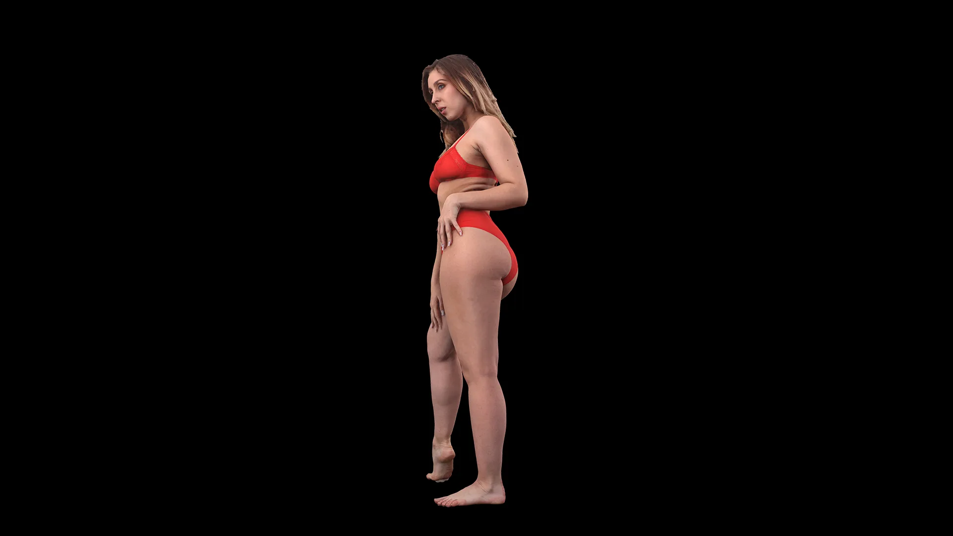 Raw Daily Pose Scan | 3D Model Mia Brown Underwear