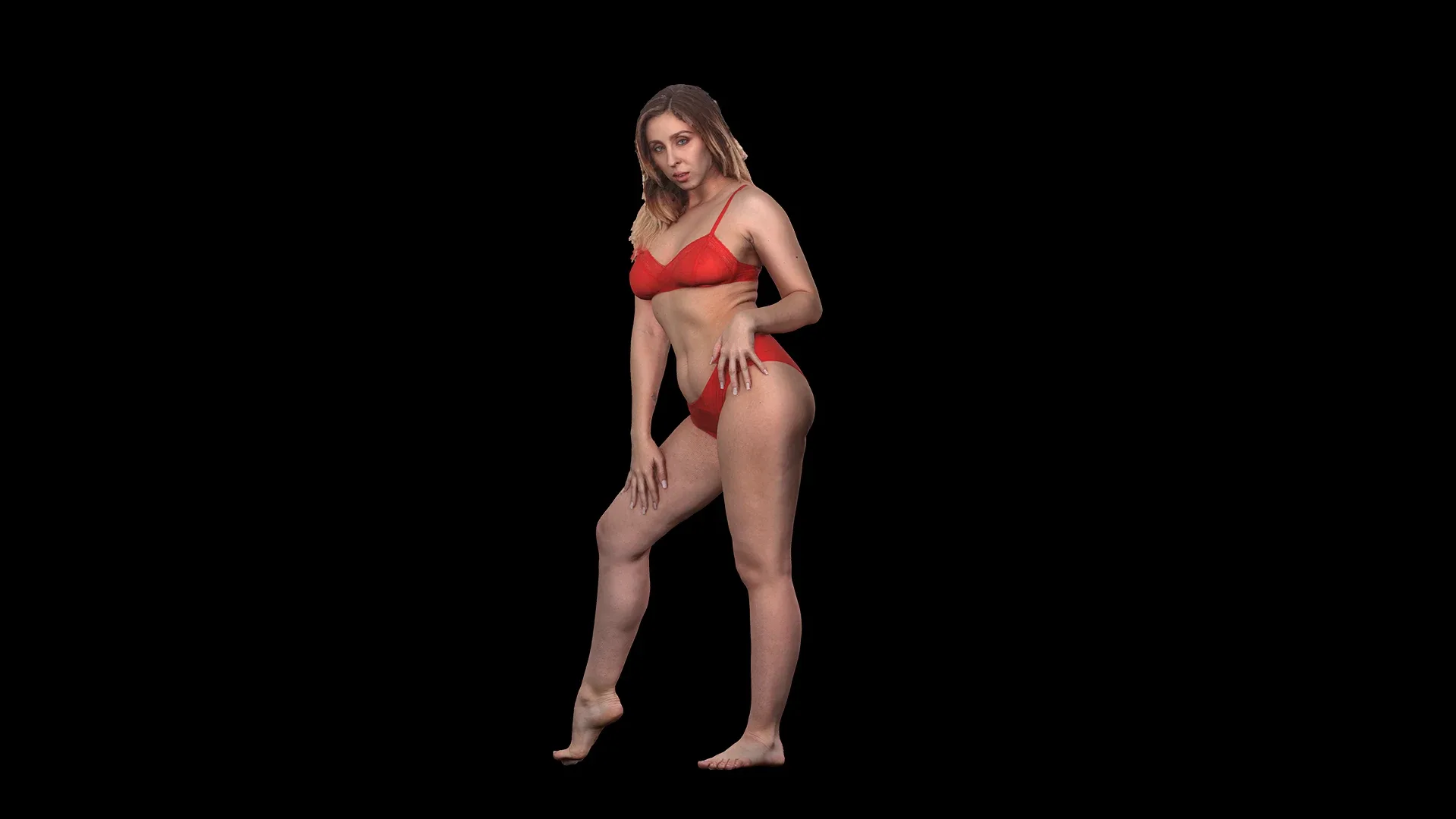 Raw Daily Pose Scan | 3D Model Mia Brown Underwear