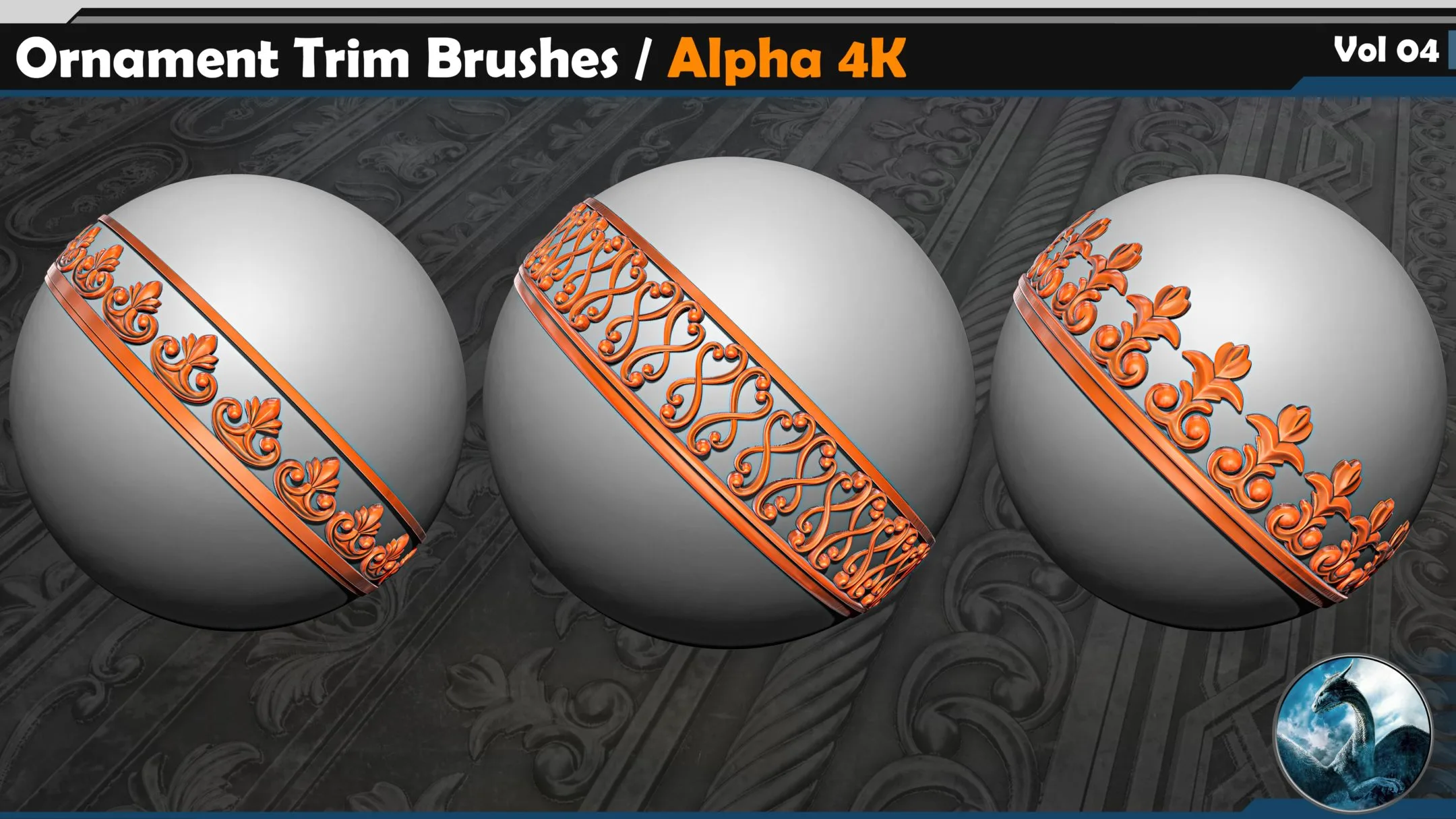 70 Ornament Trim Brushes Vol 04