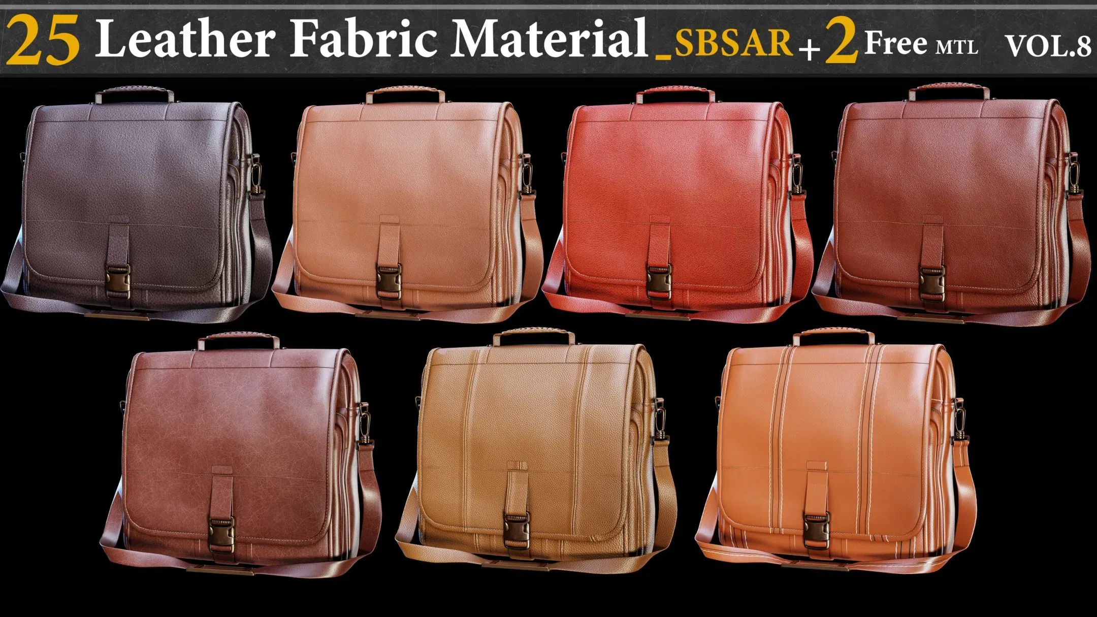 25 Leather Fabric Material_SBSAR vol.8