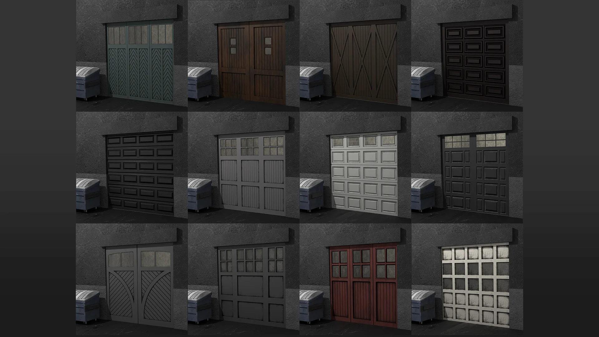 32 Garage Door and Shutter Material (SBSAR, 4K PBR Texture)