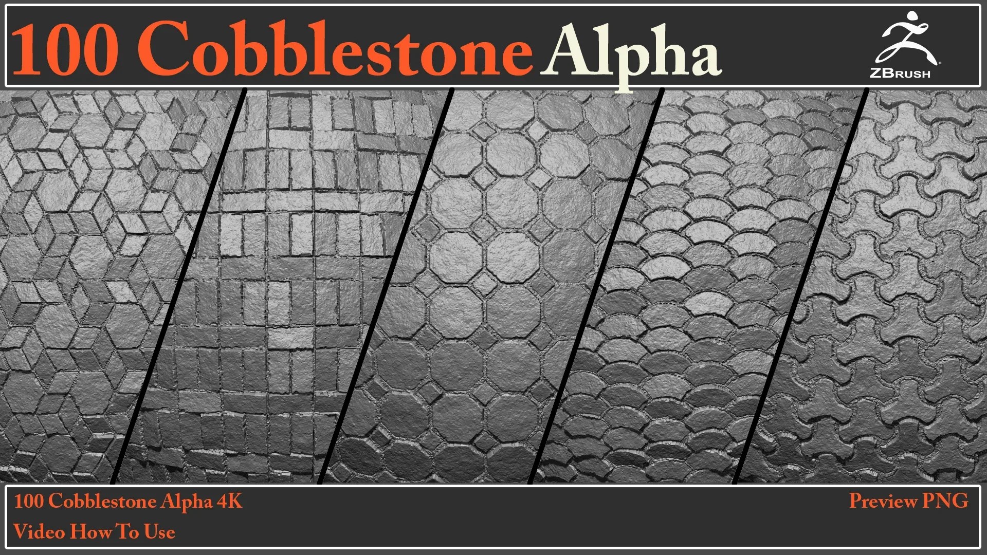 100 Cobblestone Alpha Maps + Video How To Use