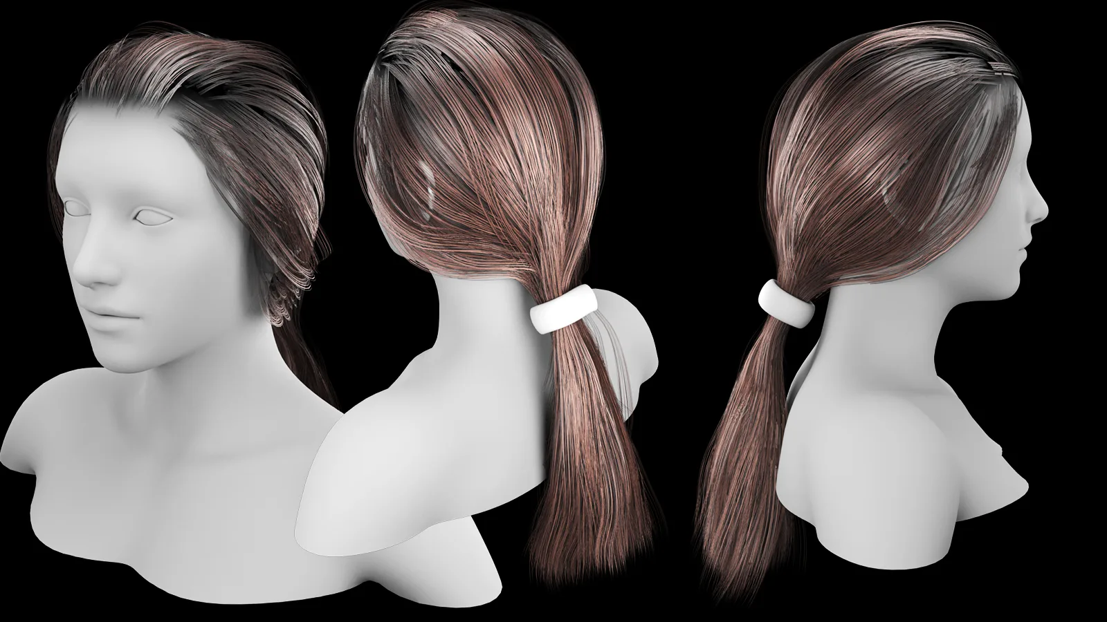 Low Poly game ready haircard bundle vol3 (max fbx obj)