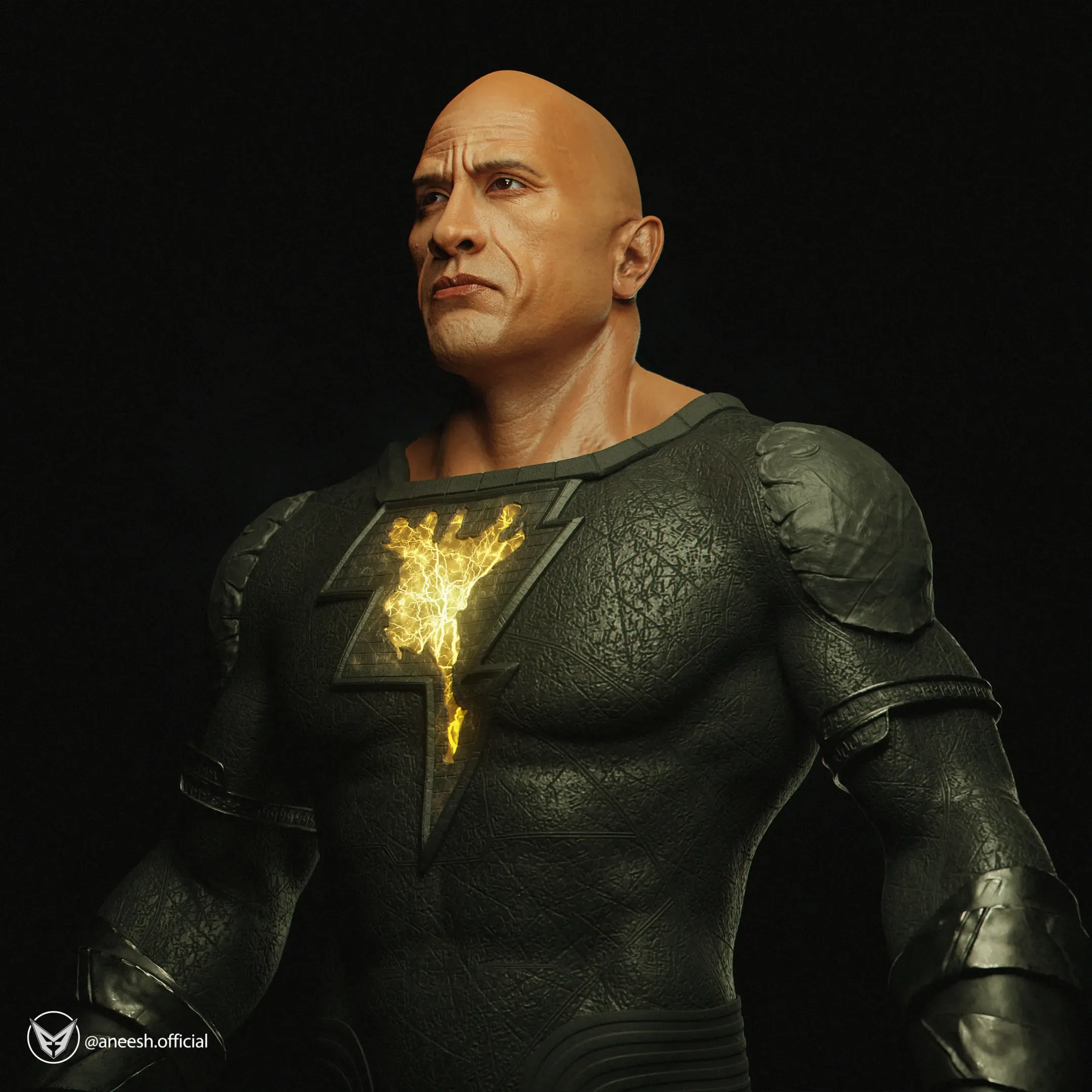 Black Adam - Dwayne Johnson Movie Replica Realistic 3D Model