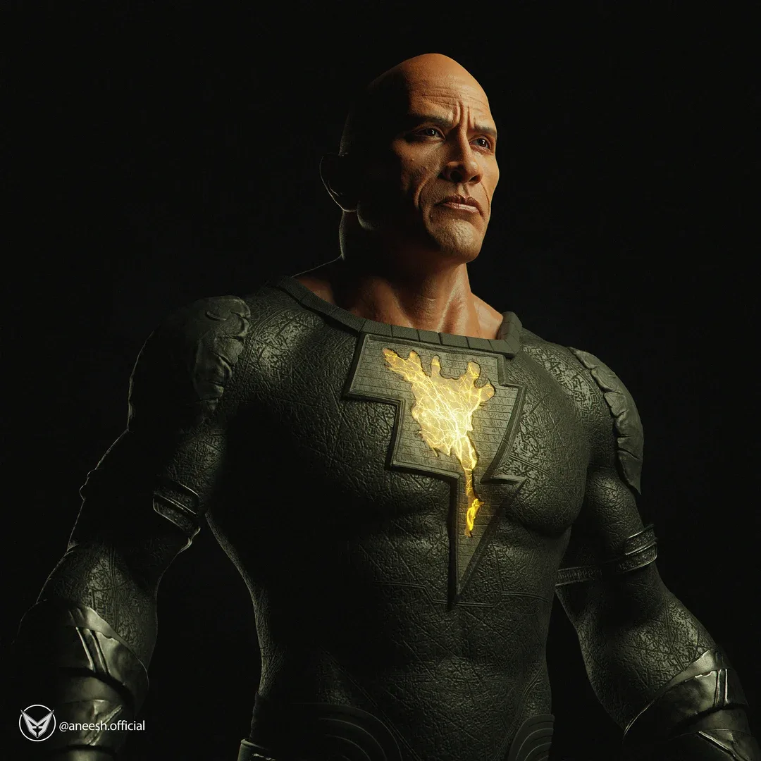 Black Adam - Dwayne Johnson Movie Replica Realistic 3D Model