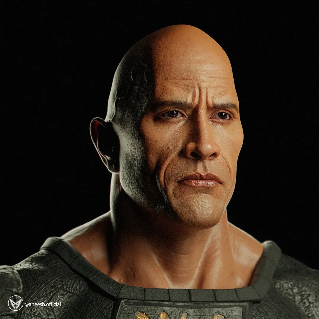 Black Adam - Dwayne Johnson Movie Replica Realistic 3D Model