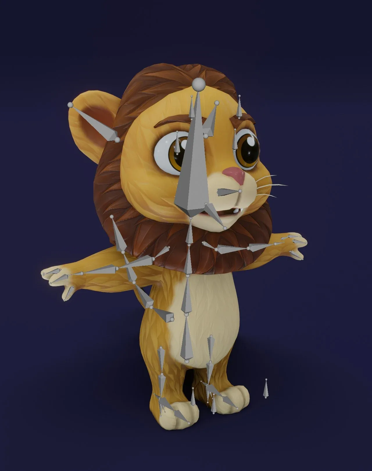 Cartoon Lion 3D Models