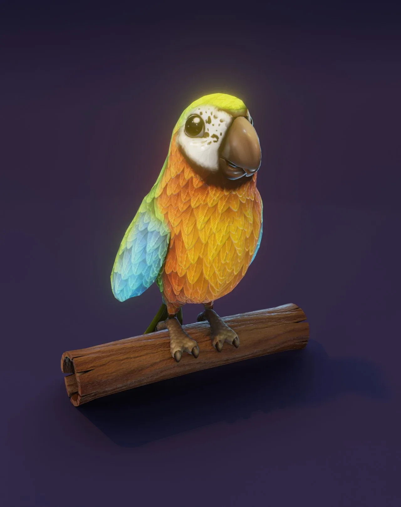 Cartoon Ara Parrot 3D Models