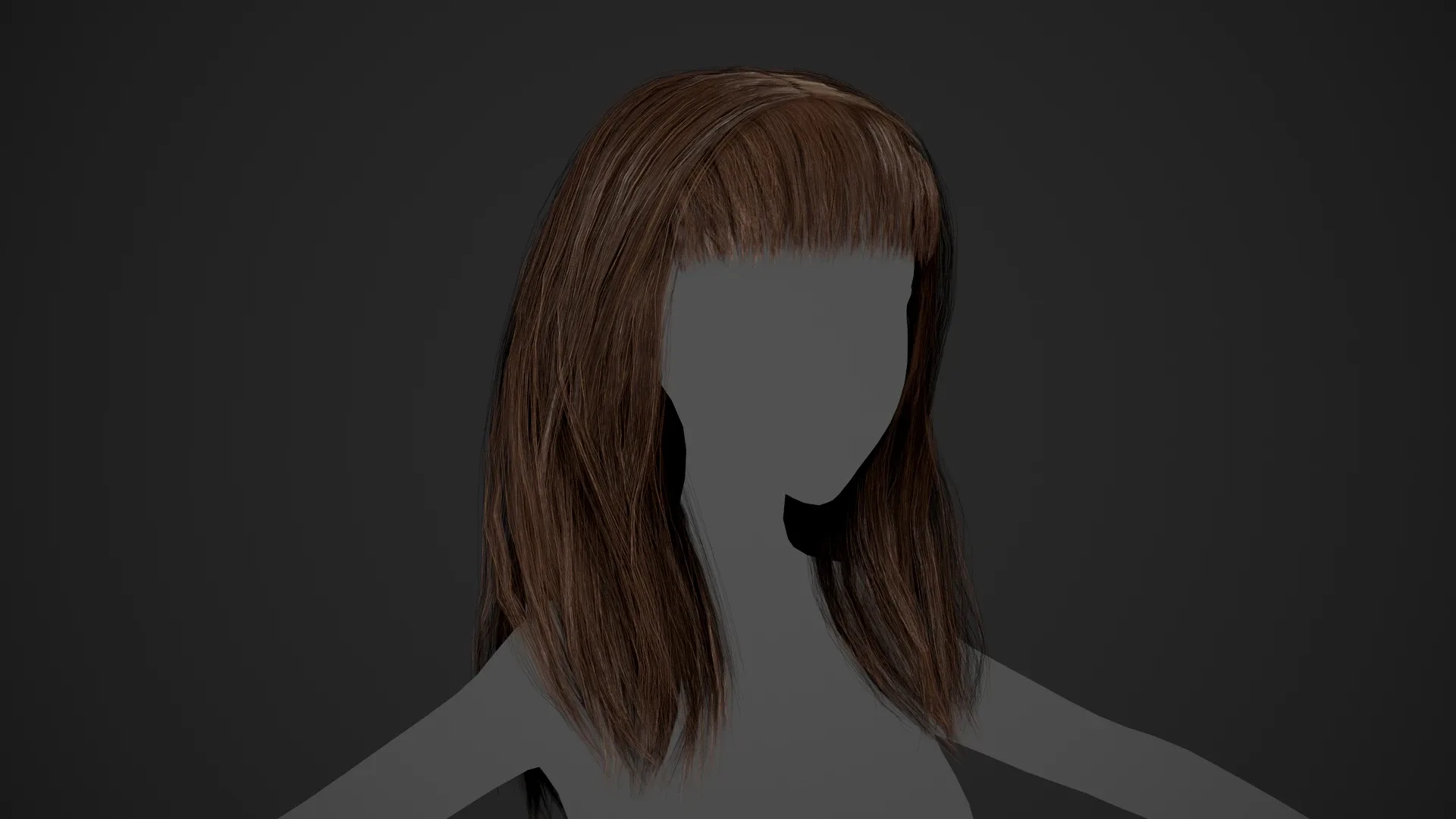 Female Hair Cards Style 3 - Long Hair 1