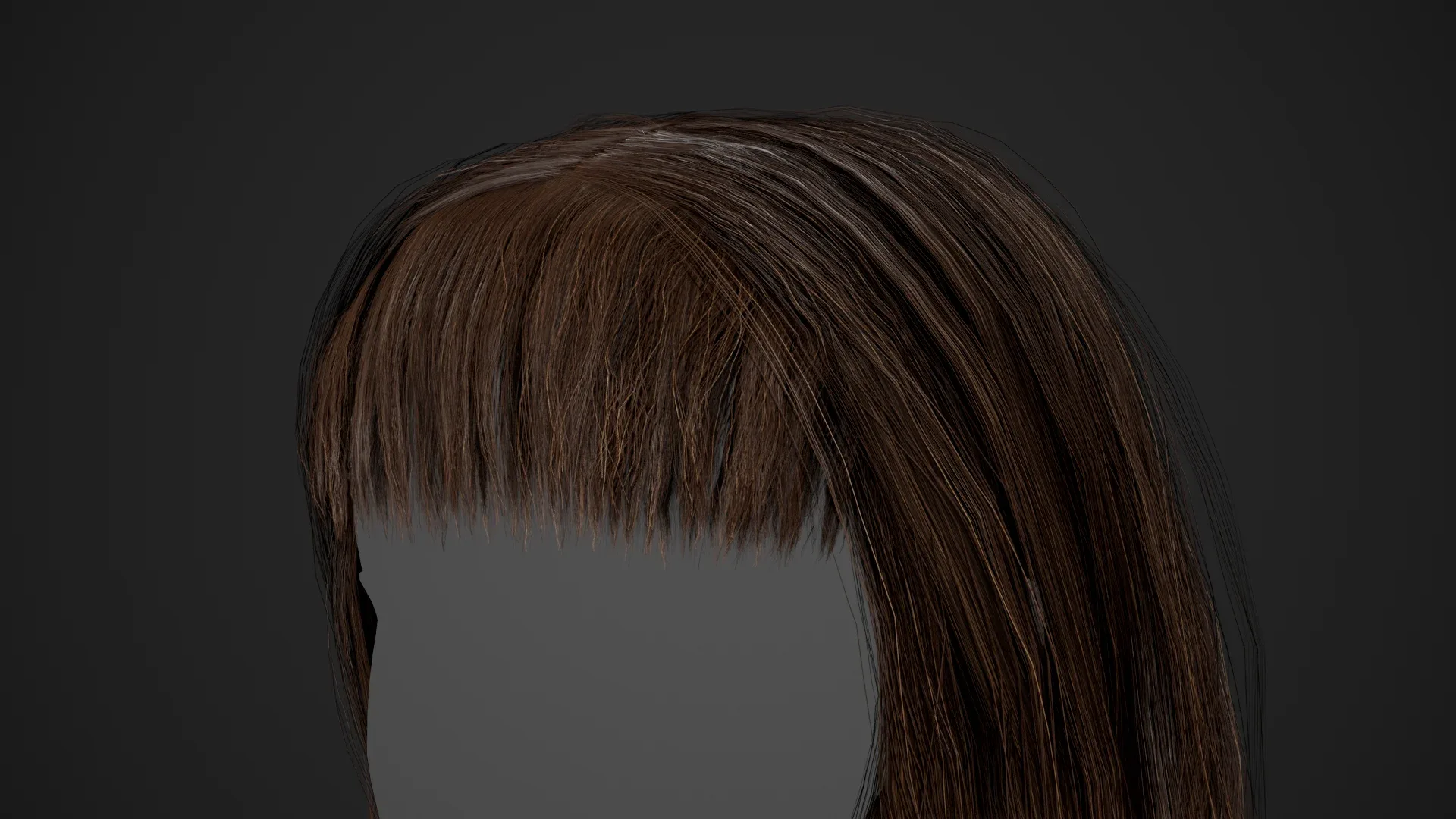 Female Hair Cards Style 3 - Long Hair 1