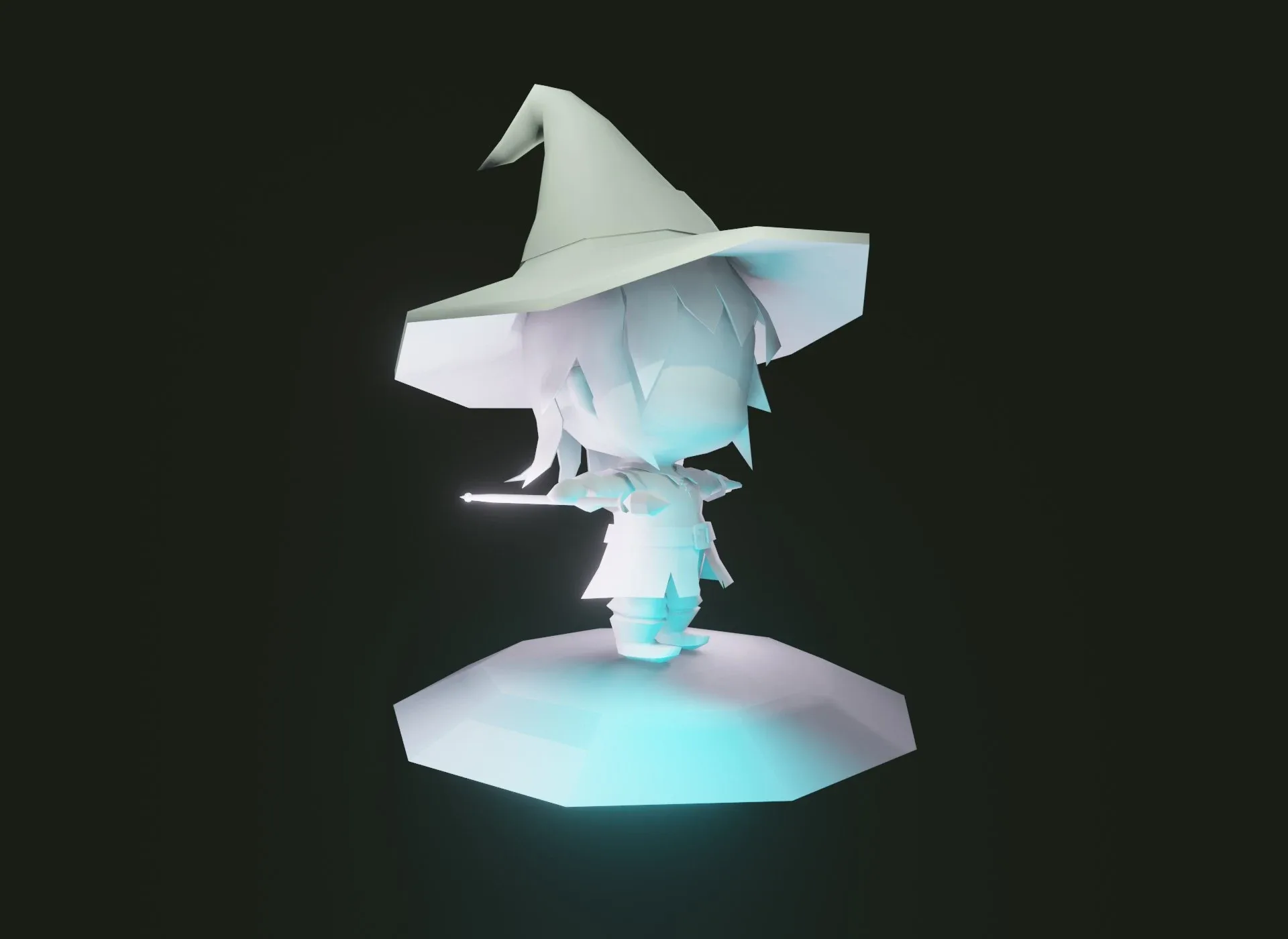 Mage Chibi Rigged Base Mesh 3D Model