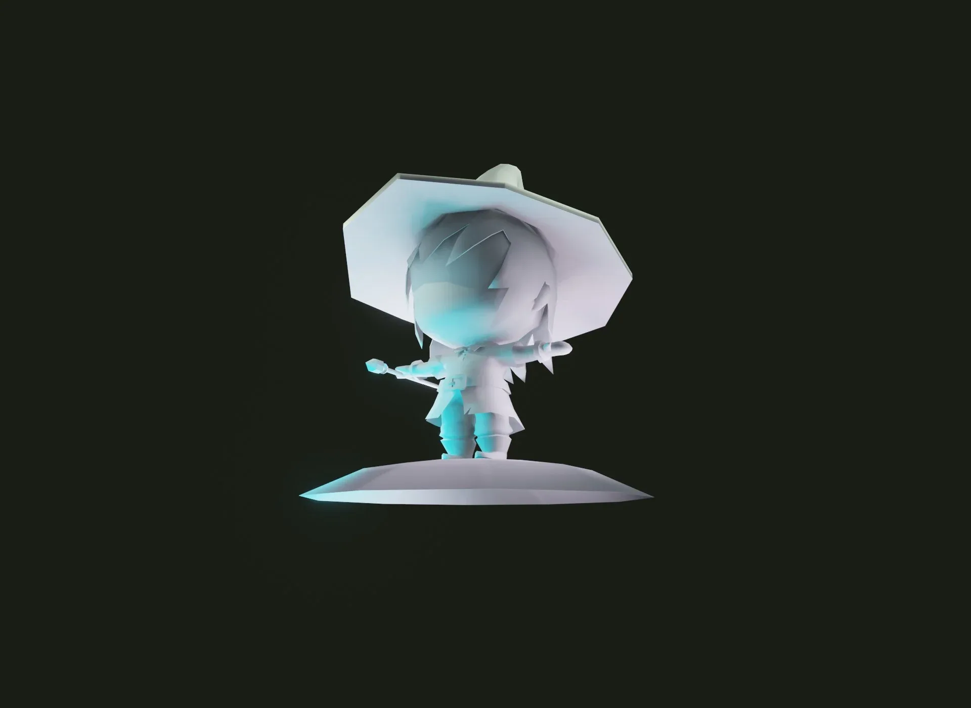 Mage Chibi Rigged Base Mesh 3D Model