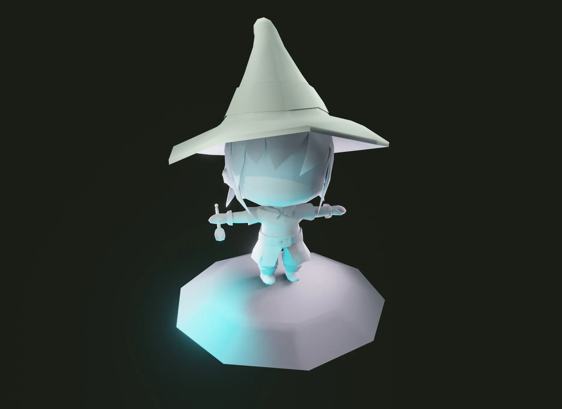 Mage Chibi Rigged Base Mesh 3D Model