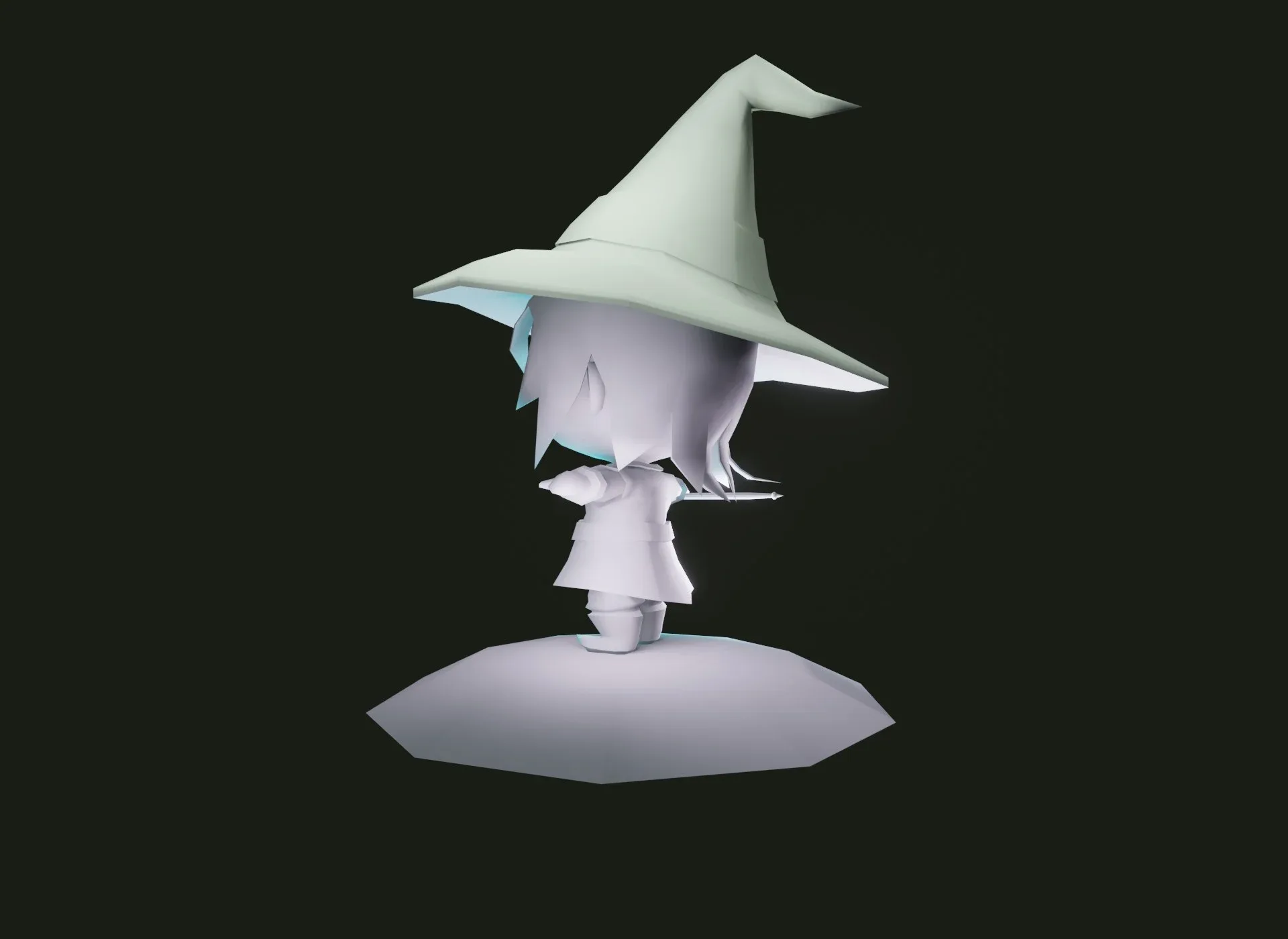 Mage Chibi Rigged Base Mesh 3D Model