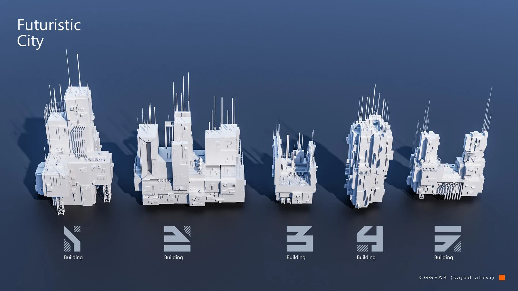 Futuristic City building Pack vol 03