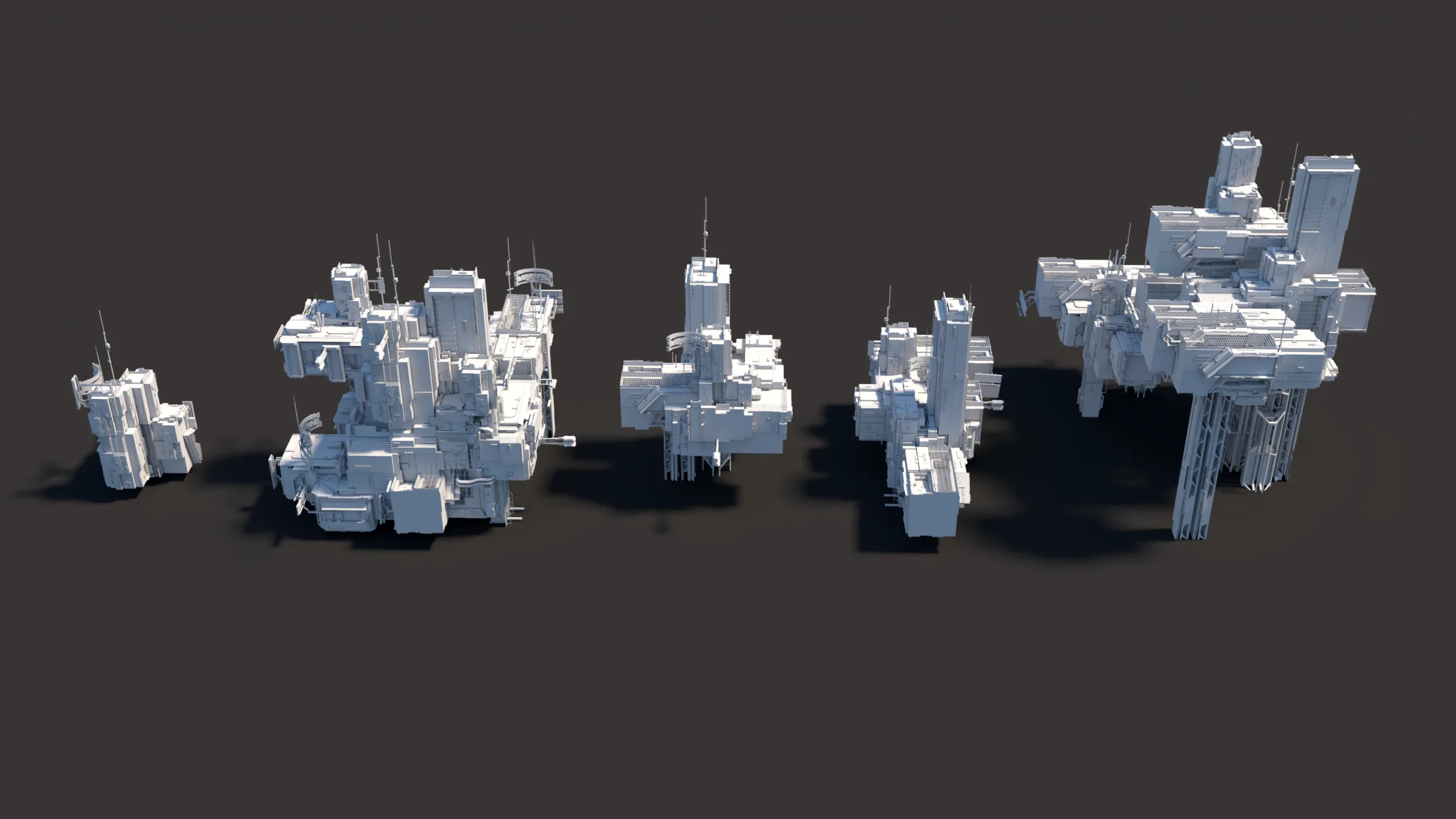 sci fi futuristic city building vol 04