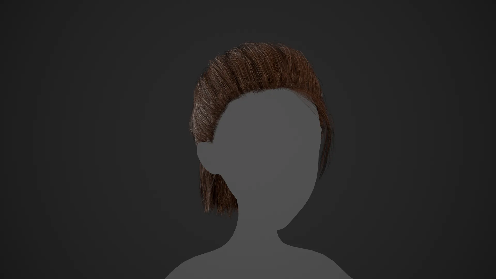 Female Hair Cards Style 4 - Ponytail