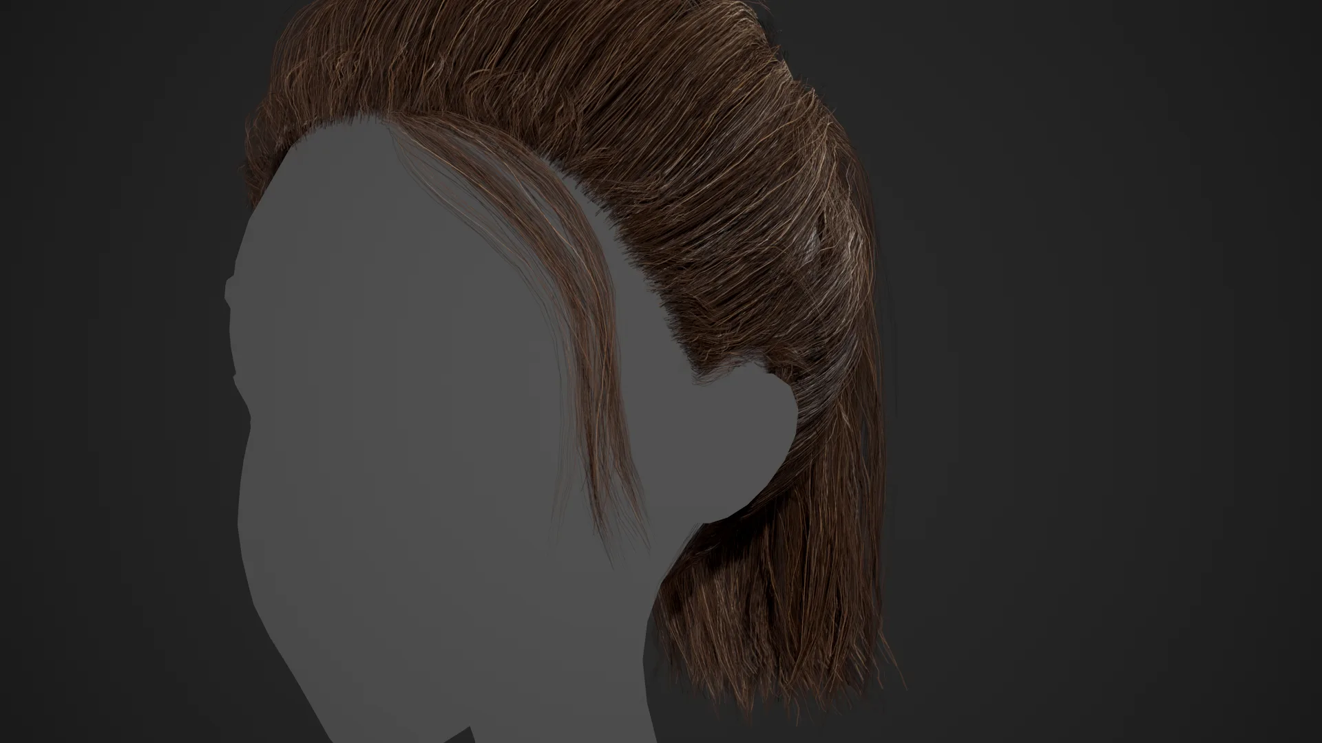 Female Hair Cards Style 4 - Ponytail