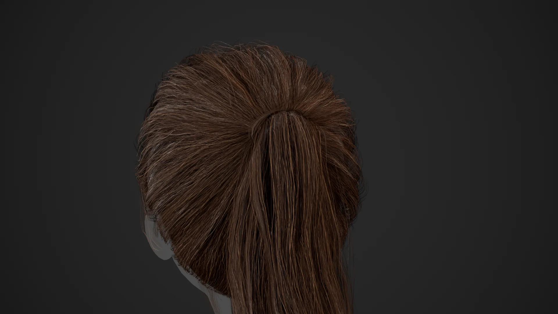 Female Hair Cards Style 4 - Ponytail