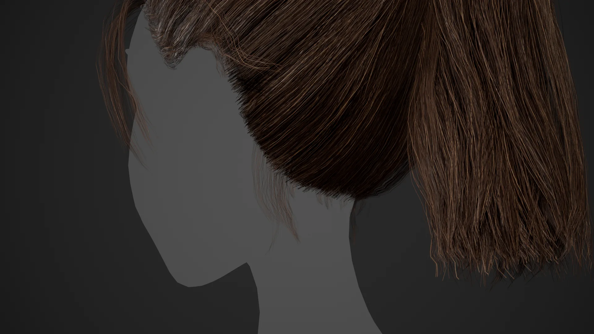 Female Hair Cards Style 4 - Ponytail