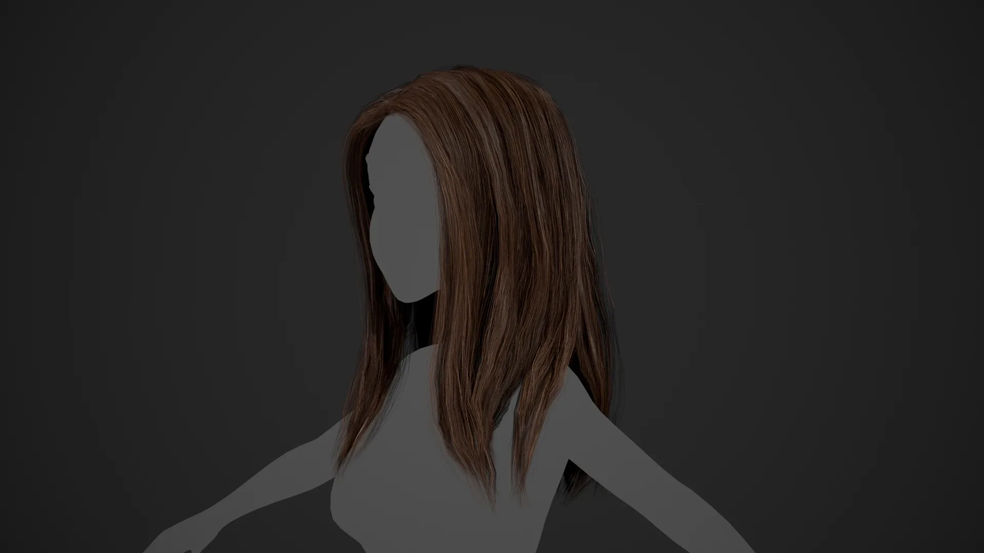 Female Hair Cards Style 5 - Long Hair 2