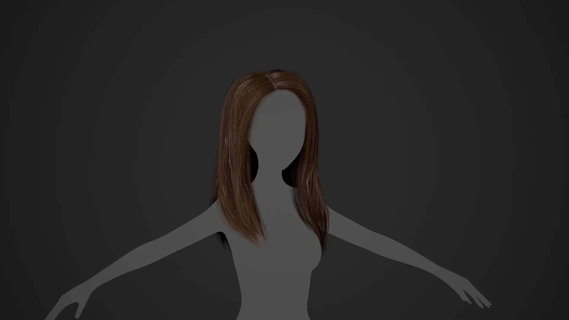 Female Hair Cards Style 5 - Long Hair 2